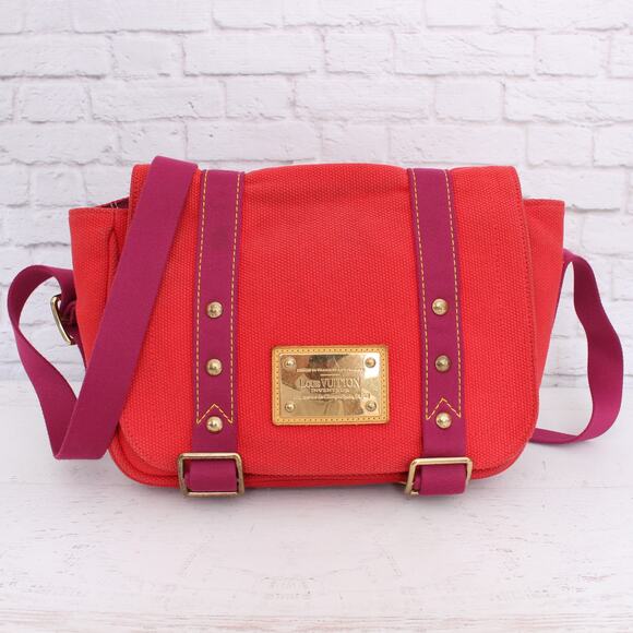 Louis Vuitton Besace PM Red Antigua Crossbody Purse Messenger Purse A3462 - Picture 1 of 11